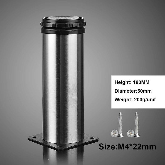 Nowe nogi do mebli / nóżki metalowe / regulacja 18-19,5cm /4szt !1754!