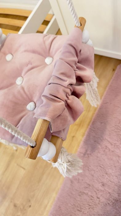 Huśtawka dla dzieci Ławka pikowana 3-7 lat dom do wys. 3,3m