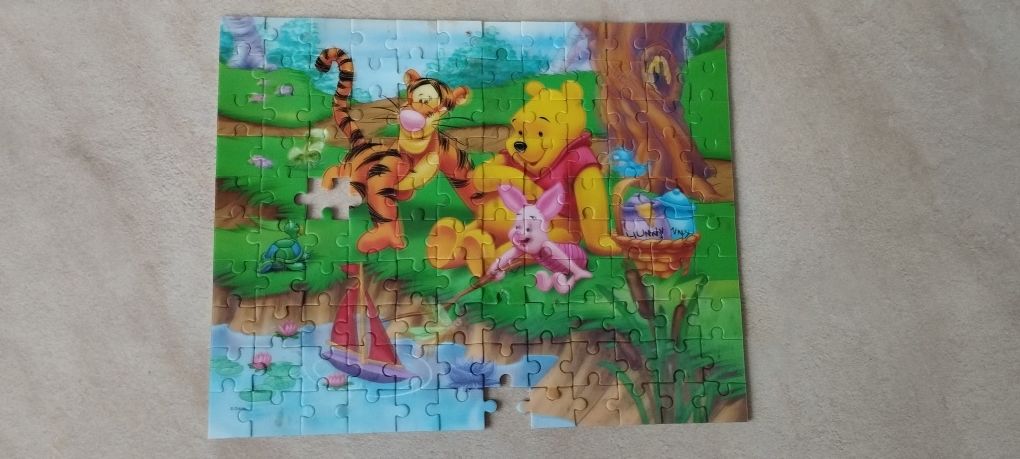 Puzzle firmy Trefl z serii Kubuś Puchatek 120 elementów kompletne 100%