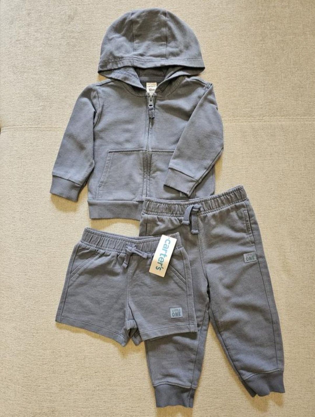 Костюм Carter's 9-12міс(штани/шорти/зіп-худі)