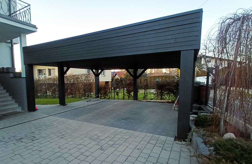 Wiata na samochód, tarasy,sauny, balie - wszystko z drewna