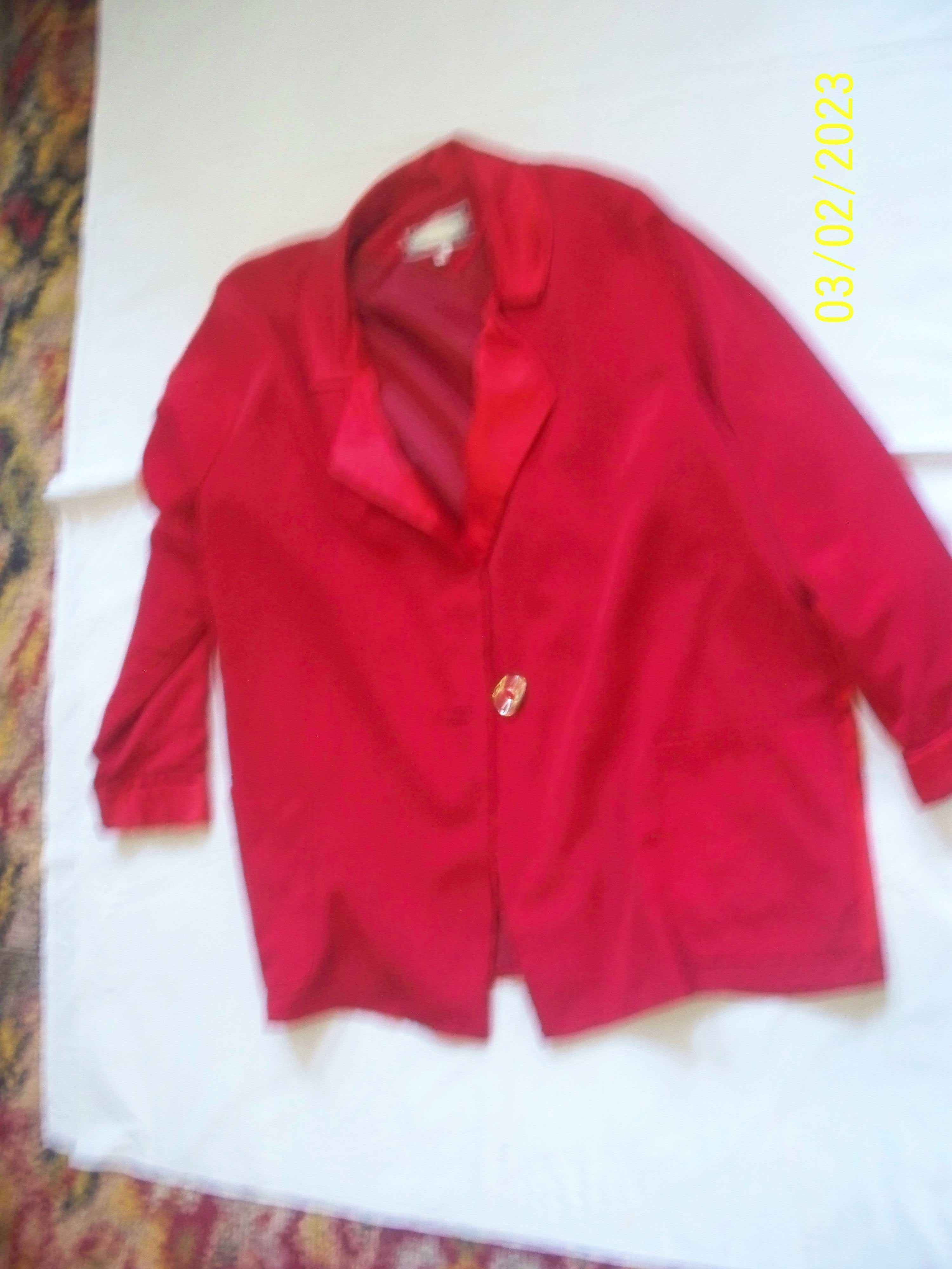2 шт Жакеты-пиджаки черный длинный и  большой красный