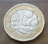 One Pound 1 Libra Moeda 2016