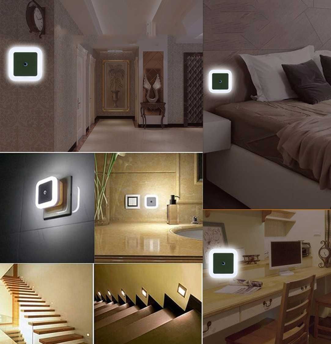 LAMPKA NOCNA LED z czujnik zmierzchu do kontaktu sypialni dla dzieci