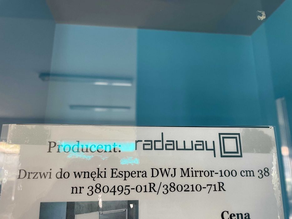Radaway Espera DWJ Mirror Drzwi przesuwne wnękowe 100x200cm prawe Expo