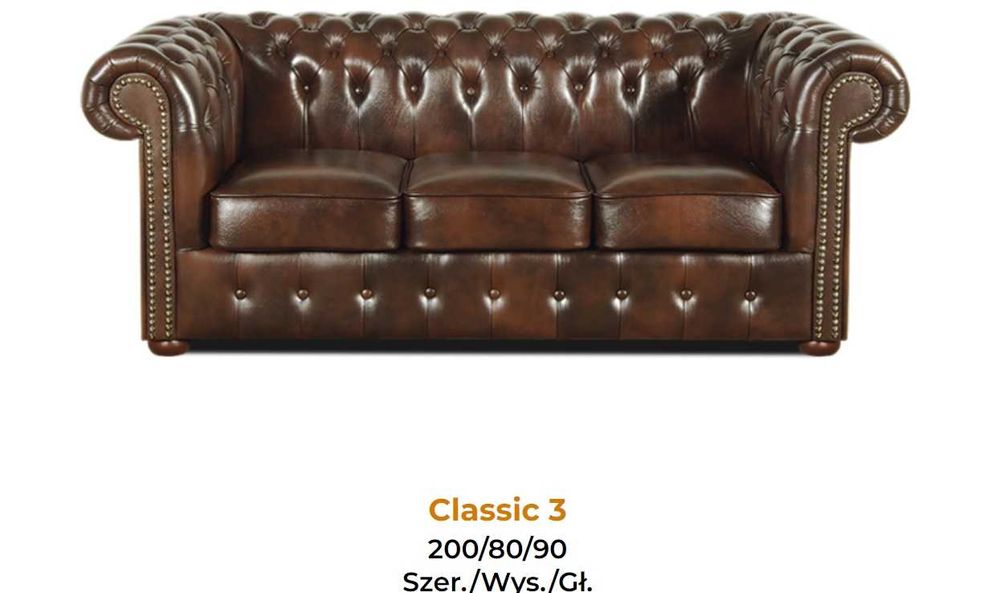 Zestaw Komplet Chesterfield Classic Okazjaa !