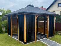 Altana ogrodowa 3x3m "MIAMI" Nowoczesna Drewniana Altanka - PRODUCENT