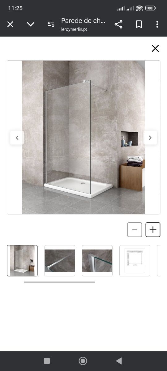 vidro de casa de banho 2 x 1.1
