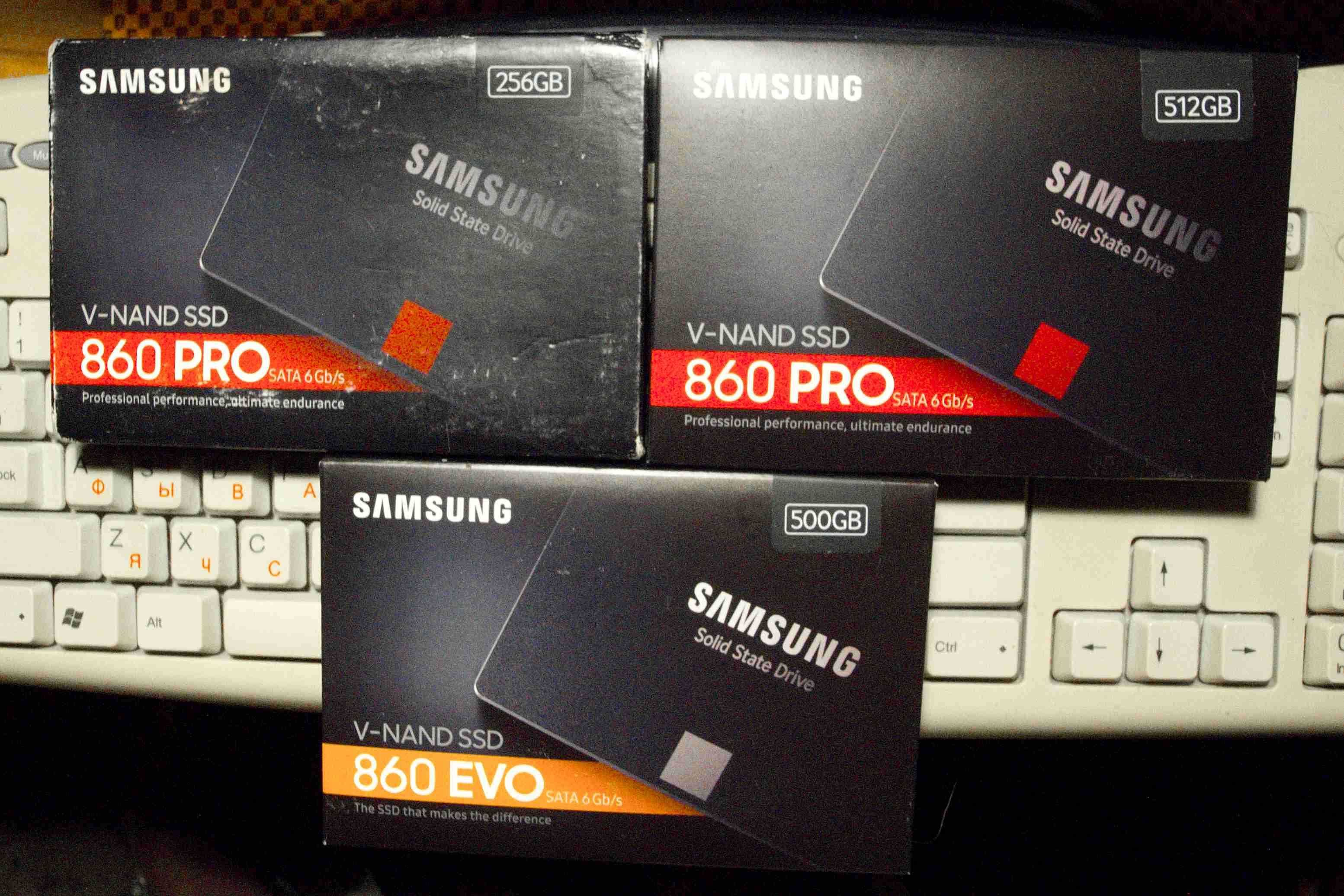 Накопители SSD Samsung EVO500 PRO256 PRO512