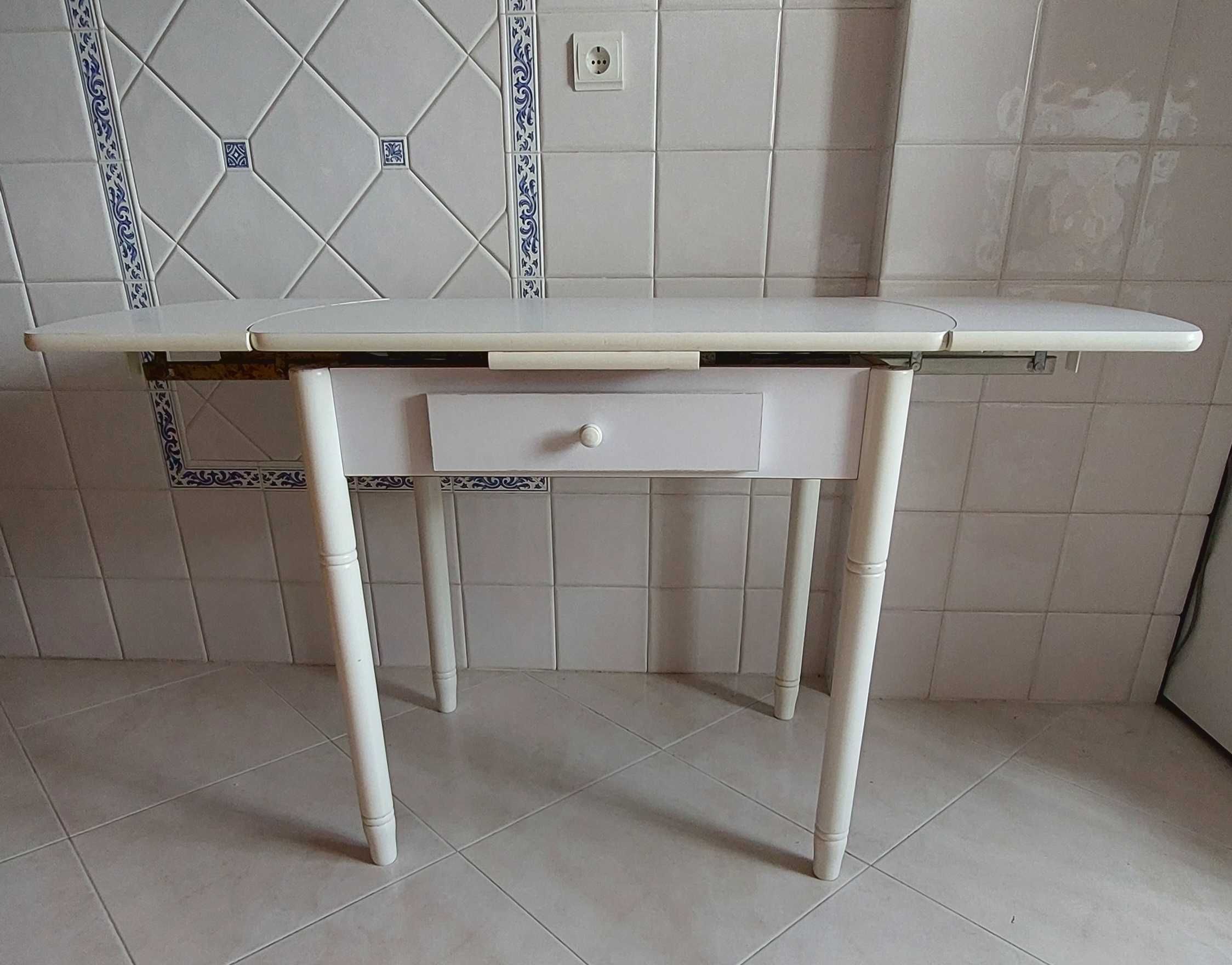 mesa cozinha extensível branca