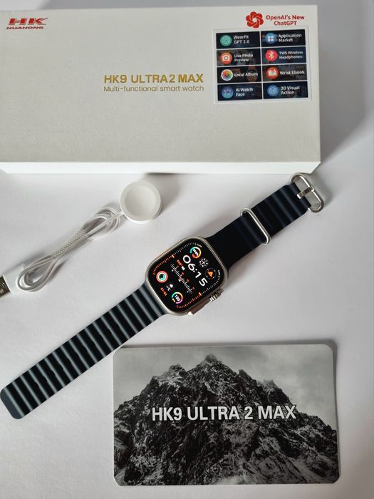 Smartwatch HK9 ULTRA 2 MAX czarna koperta