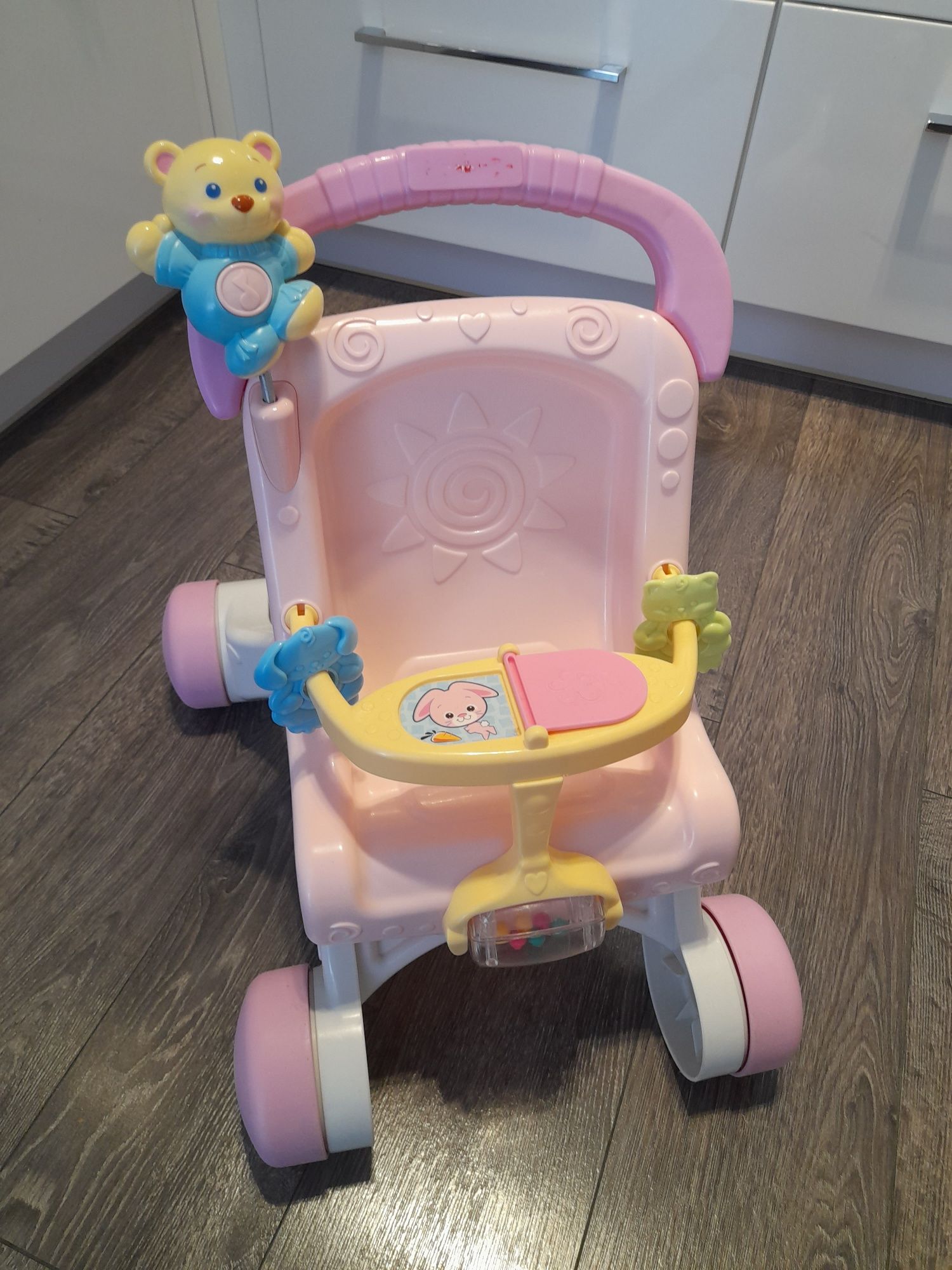 Wózek pchacz Fisher Price dla lalek 3w1 pozytywka