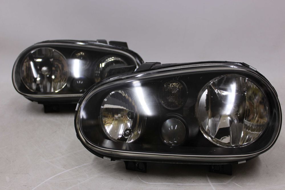 Reflektory lampy przednie przód VW GOLF 4 IV 97-03 CZARNE SMOKE IGŁA!