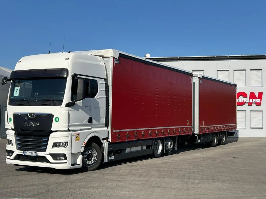 MAN TGX 26.470 z przyczepą Redos  2 zestawy serwiosowane w ASO