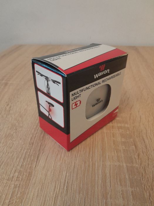 Lampka rowerowa-kempingowa do ładowania/Światło LED białe lub czerwone