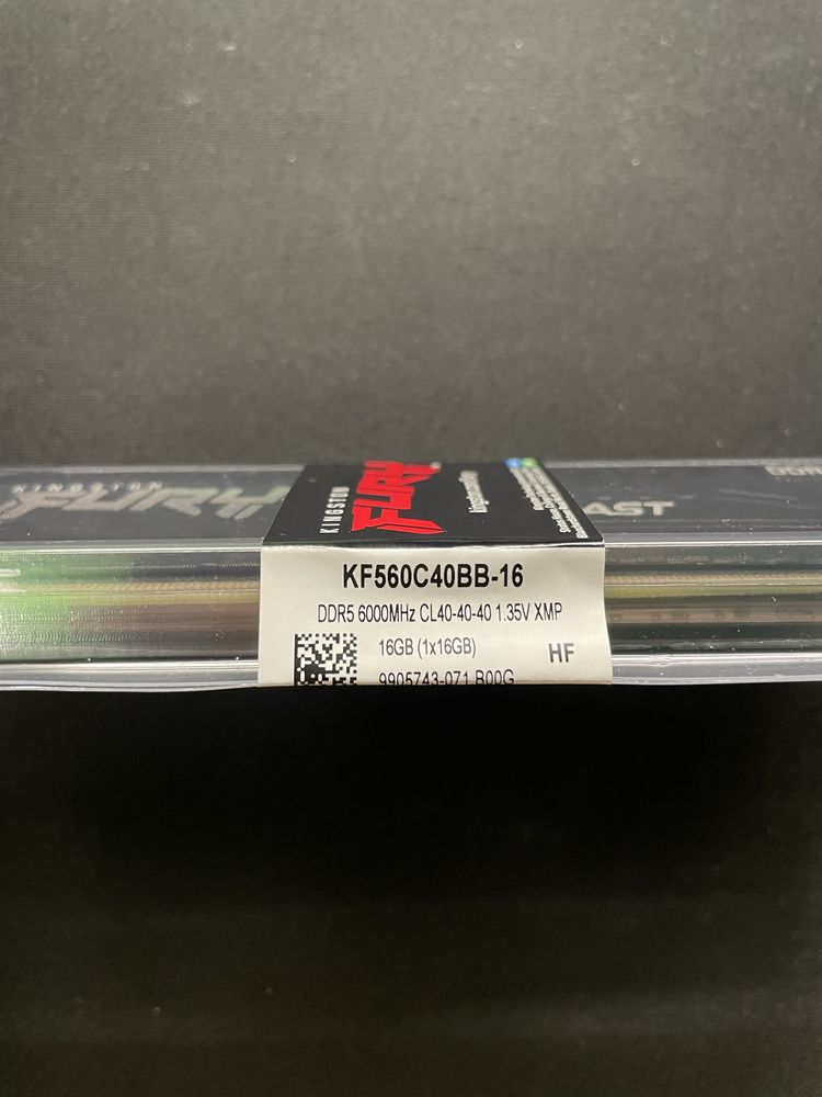 Оперативная память (ОЗУ) Kingston Fury Beast Black 16 Gb DDR5 5600MHz