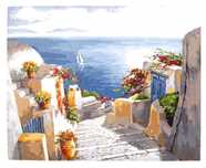 Obraz malowanie po numerach Santorini