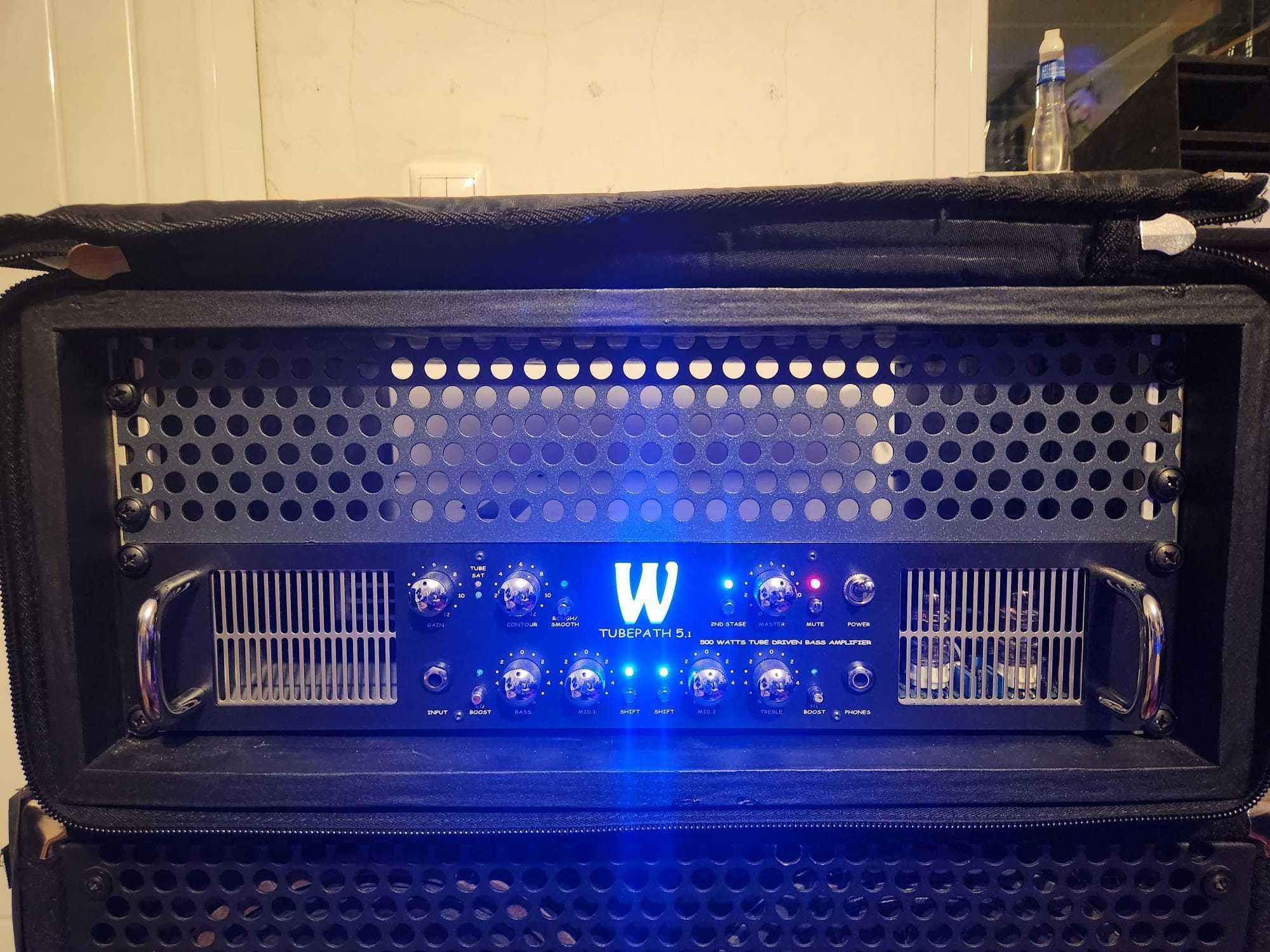 Amplificador 500W + Coluna Warwick