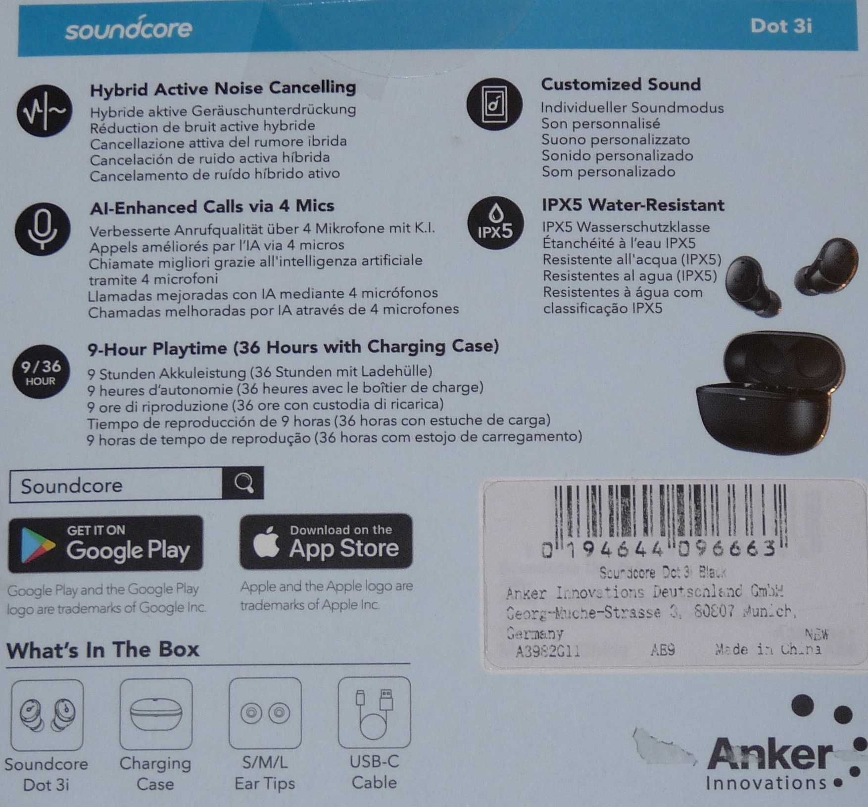 Навушники Anker SoundСore Dot 3i