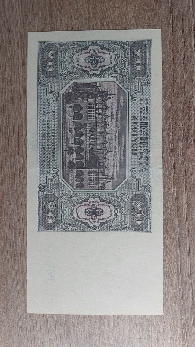 20 złotych 1948 Anielka  piekny banknot nie 1944