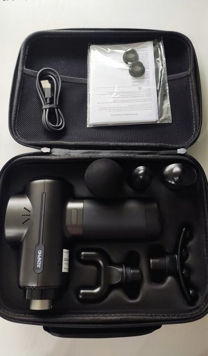 Pistolet do masażu z bluetooth,Renpho activ+ z wyświetlaczem dotykowym