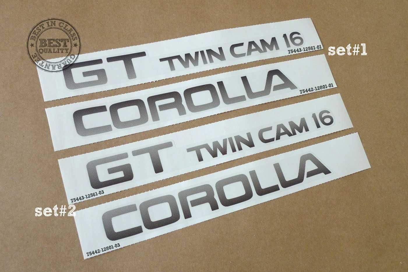 Autocolantes AE86 Toyota Corolla GT Twin Cam 16v