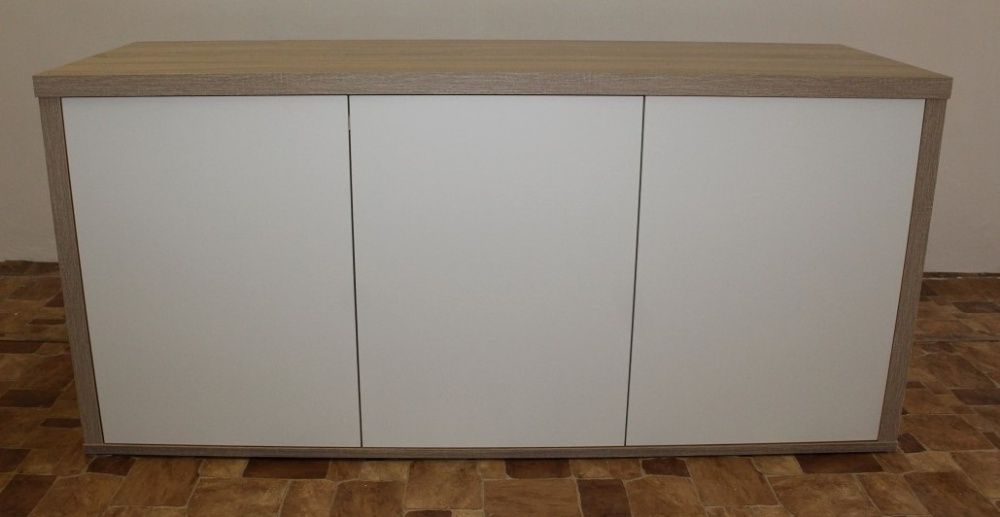 Szafka pod akwarium KLIK Dąb Sonoma+białe 120x50i70 blat i boki 36mm