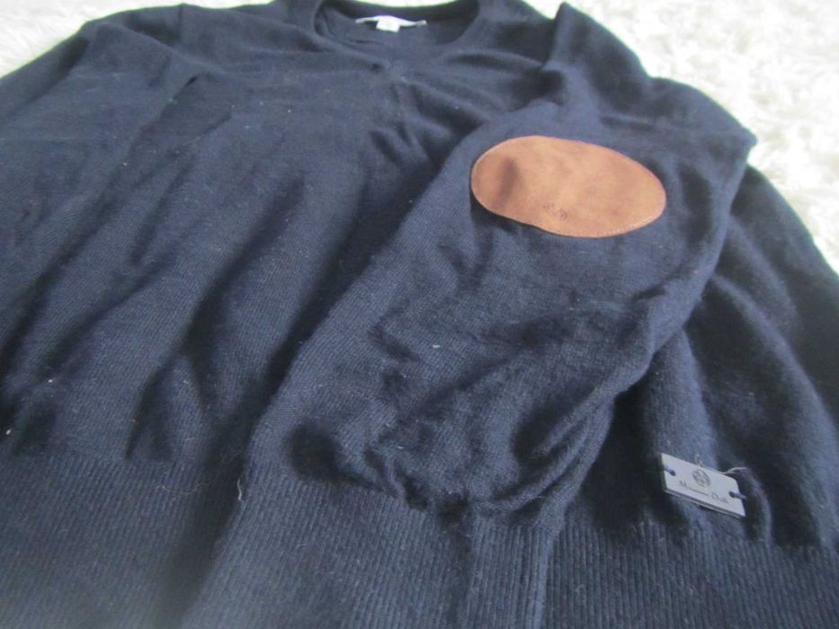 Massimo Dutti.. Dziecięcy, elegancki, granatowy sweterek. 9-10 lat.