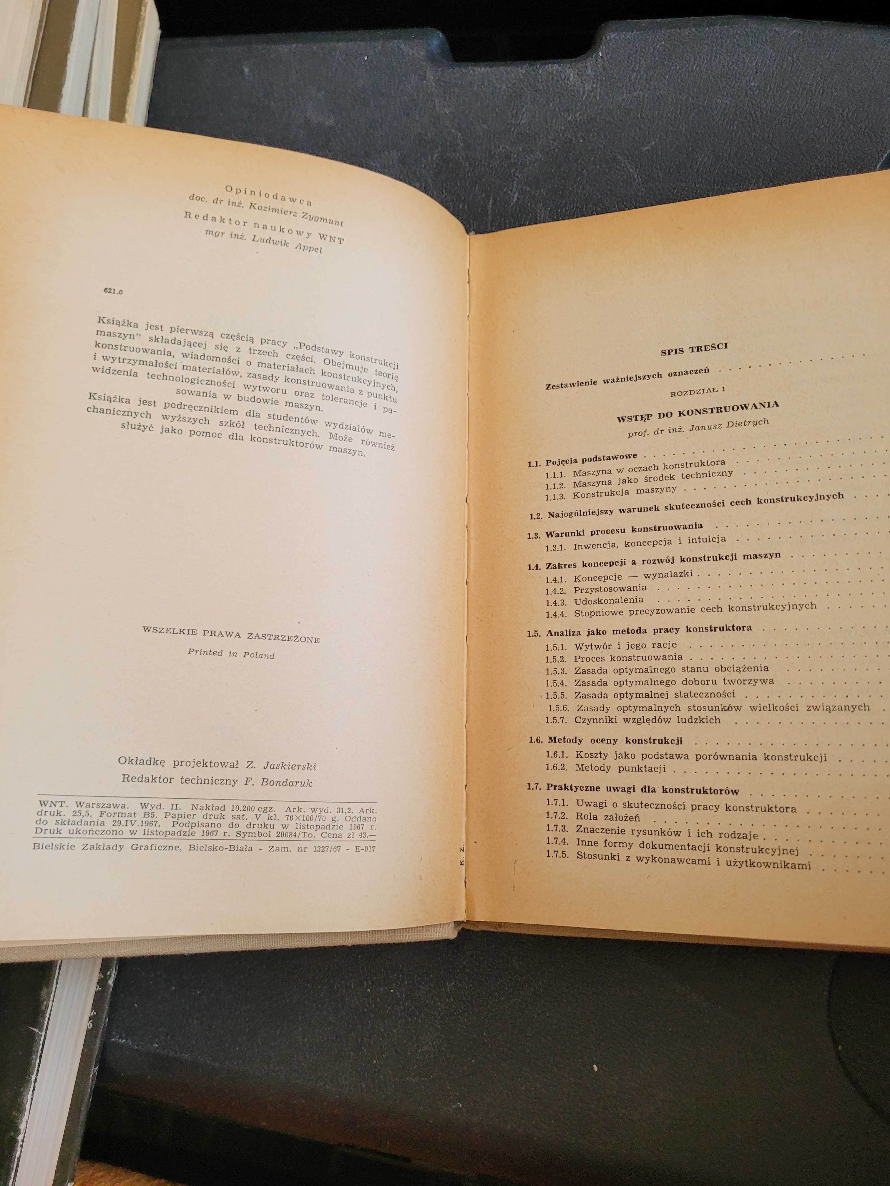 Podstawy konstrukcji maszyn cz. 1, wyd. naukowo - techniczne 1967 r.