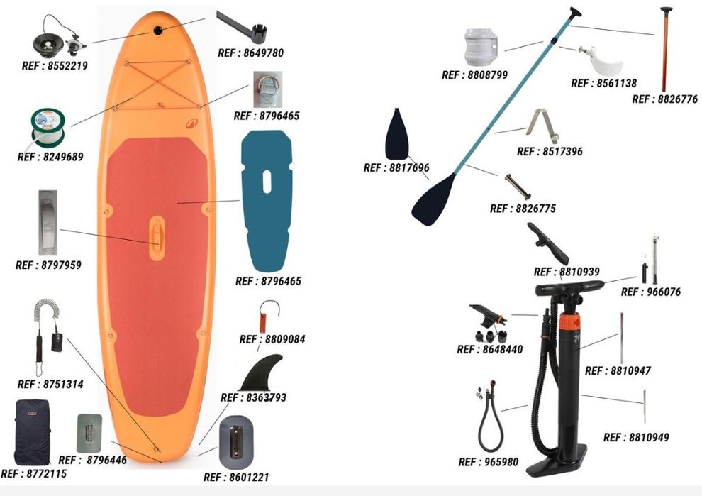 Conjunto stand up paddle insuflável 10'6,  (< 130 kg) 10