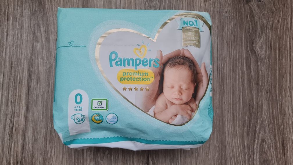 Pampers premium protection 0 ( від 1,5 кг до 3 ),нова пачка