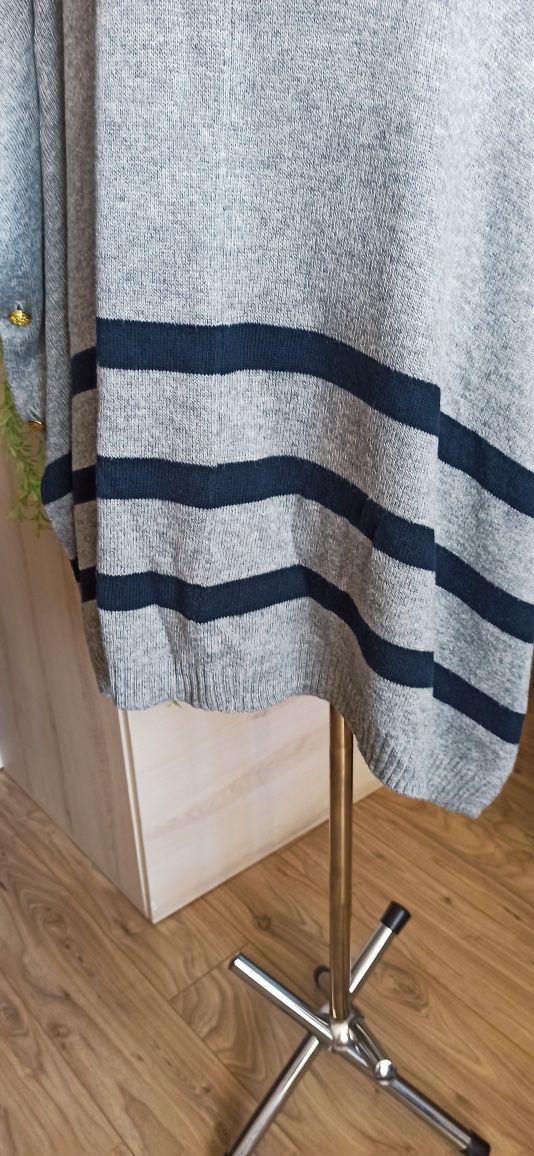 Sg Ponczo z golfem sweter oversize XXL