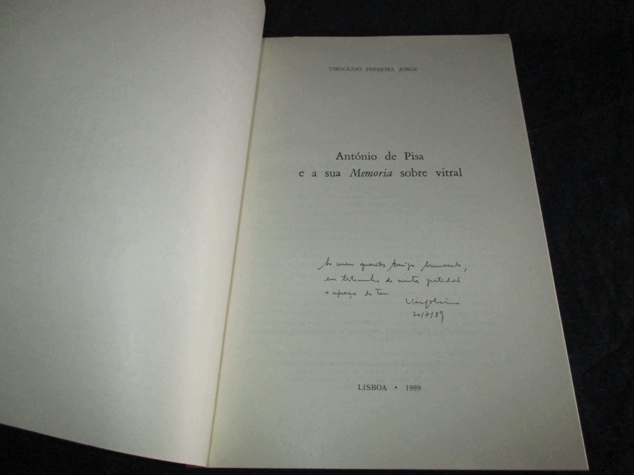 Livro António de Pisa e a sua Memoria sobre vitral Virgolino Jorge