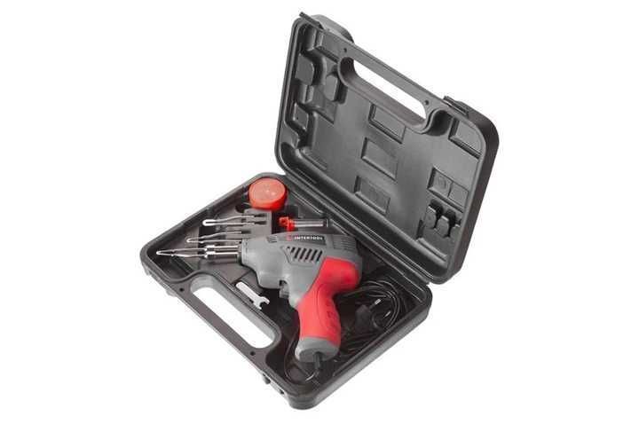 Паяльник импульсный 200 В, 3-режима, INTERTOOL RT-2003