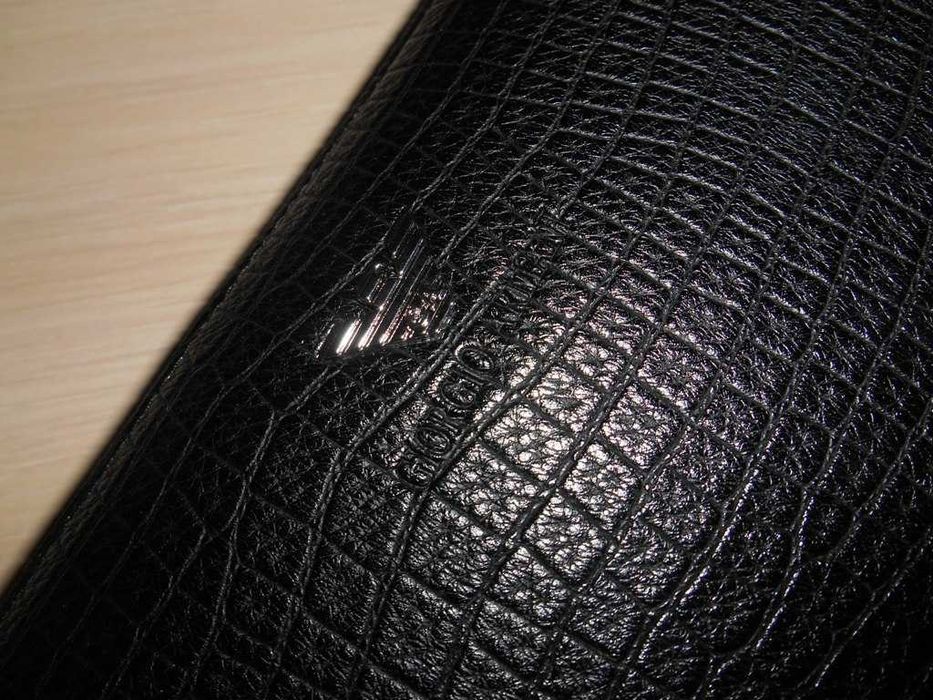 Emporio Armani PORTFEL MĘSKI DUŻY Saszetka Torebka, skóra, Włochy 588