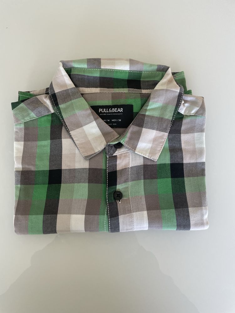 Camisa xadrez homem pull&bear