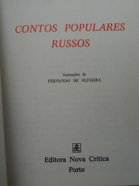 Contos Populares... de Fernando Oliveira - 4 Livros