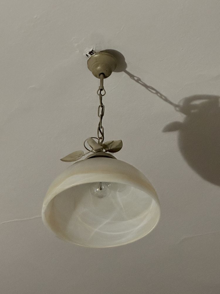 Lampa murano roza kwiat wloska sufitowa vintage tiffany retro boho