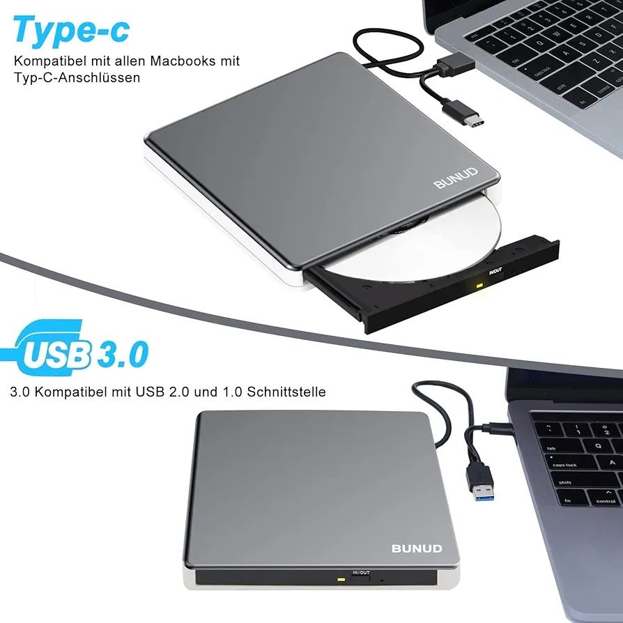 Bunud Napęd Zewnetrzny CD DVD USB 3.0