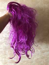 Парик перука фіолетово рожева волосся штучне