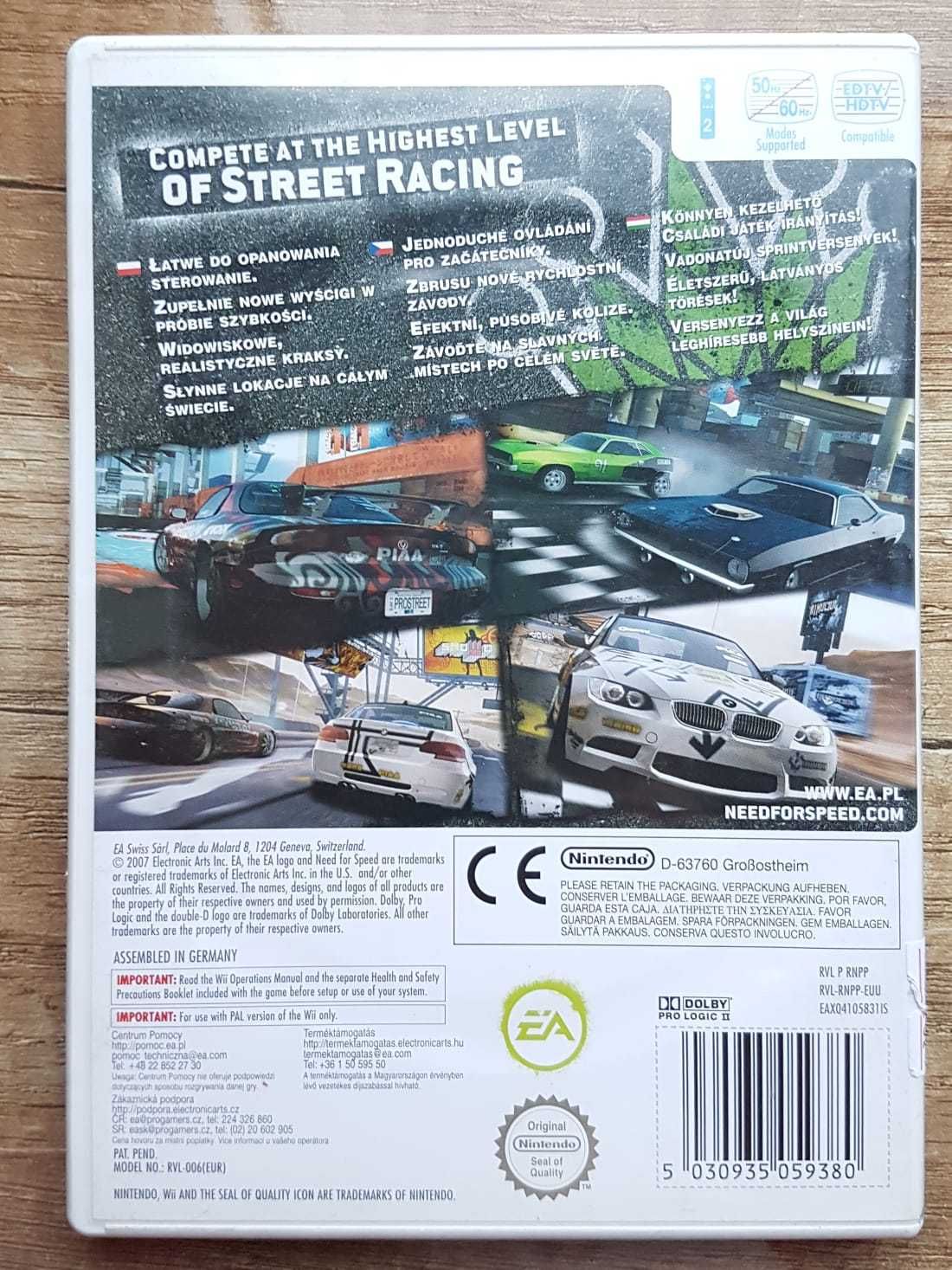 Need For Speed Pro Street gra prezent Nintendo Wii