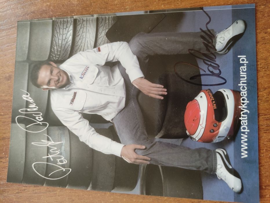 Autograf, podpis - Patryk Pachura Kierowca Samochód Kolekcja Sport