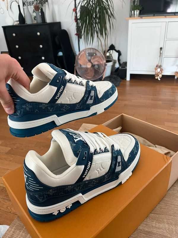 Louis Vuitton LowLvTrainerBlue Oryglnał Nowe Trampki MamKwit 44