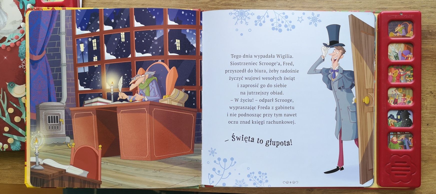 Opowieść wigilijna, książka z dźwiękiem dla dzieci