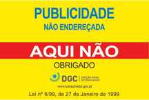 Autocolante Publicidade Não Endereçada Aqui Não - Sinal Correio Porta