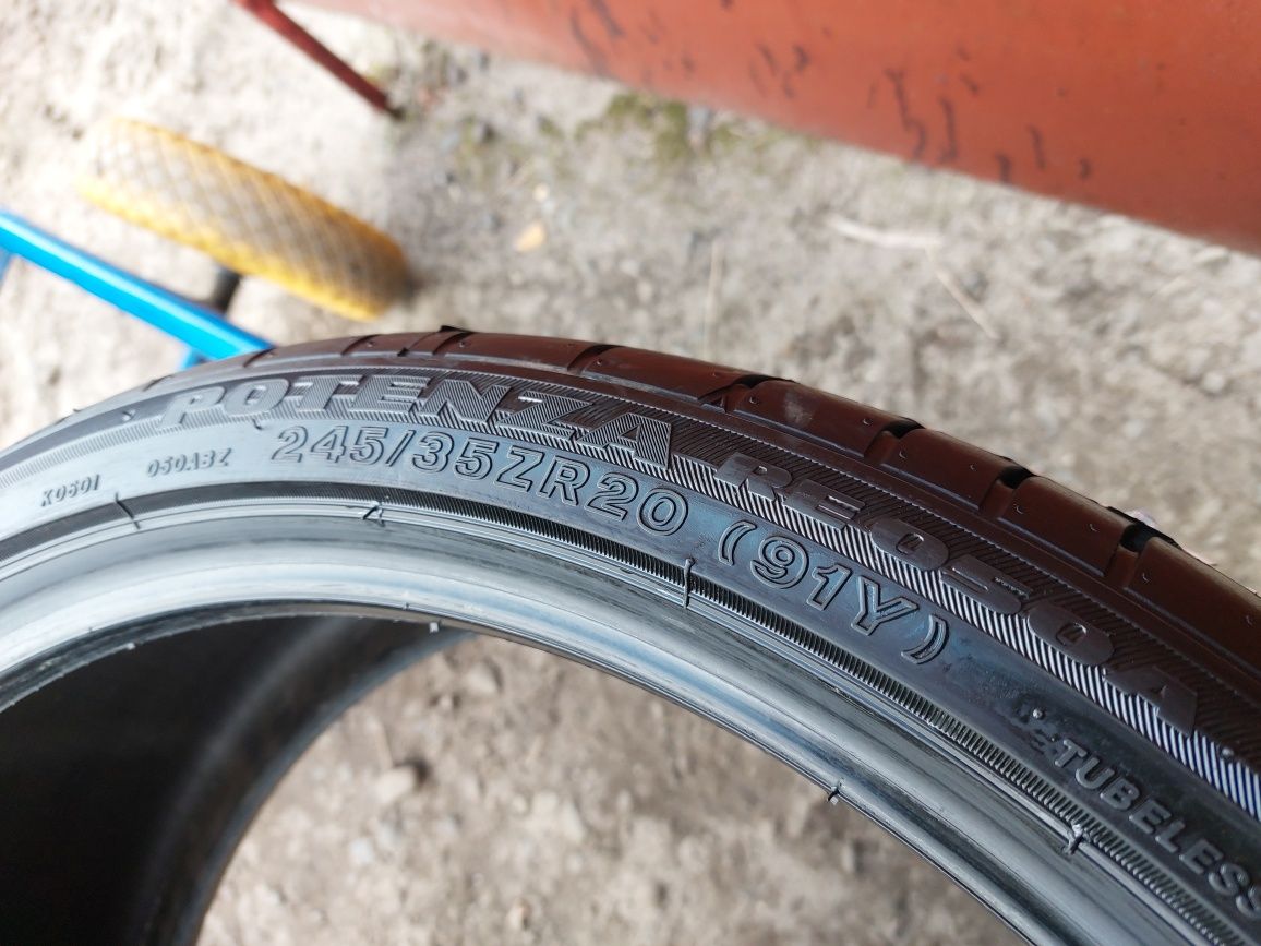 245/35/20 R20 Bridgestone Potenza RE050A 2шт ціна за 1шт літо шини