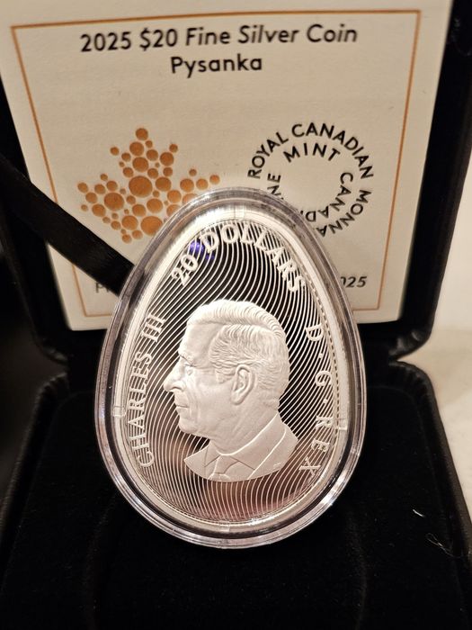 Монета українська писанка Канада срібло 1 унц  2025
