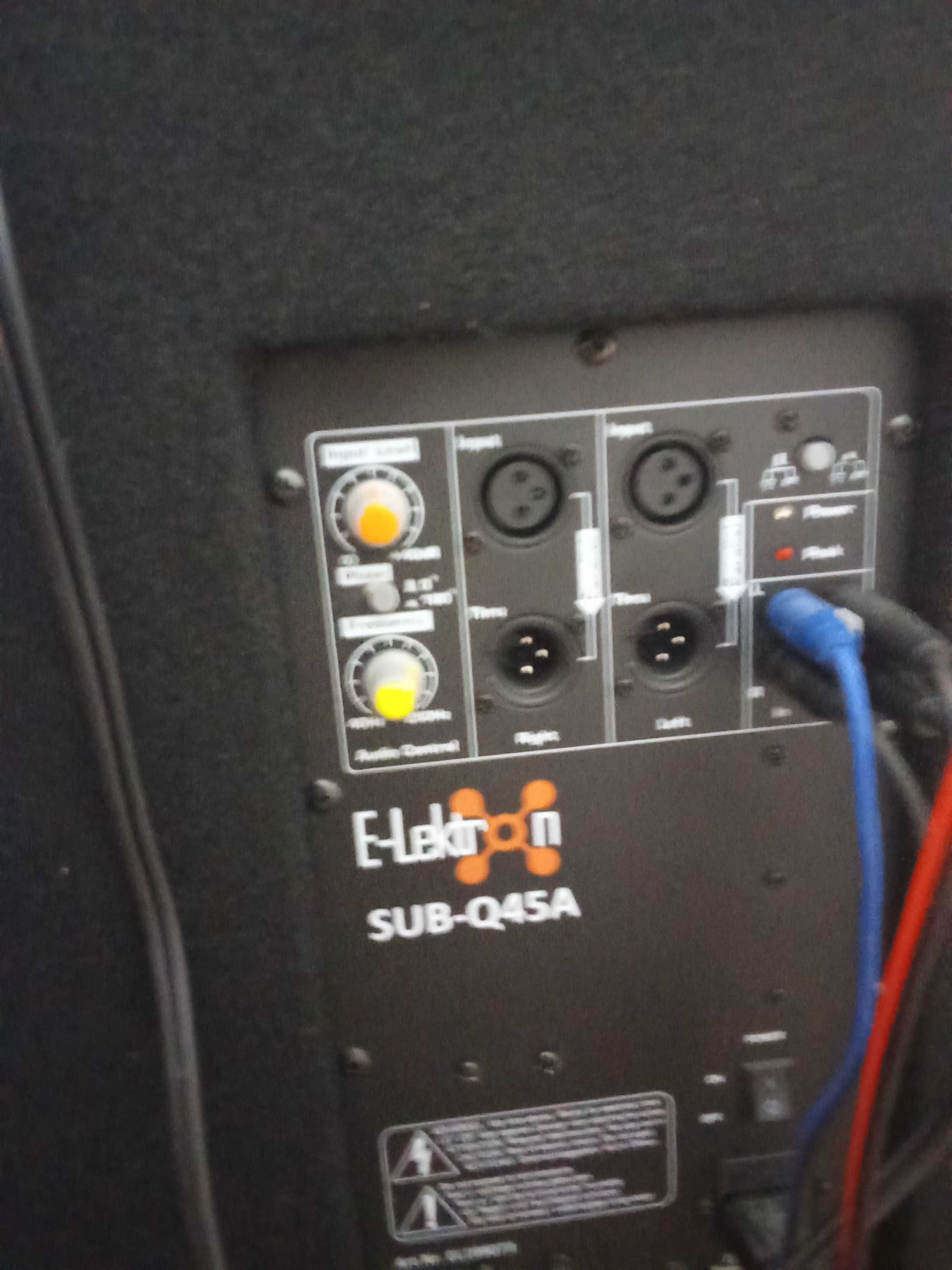 Zestaw DJ nagłośnienie, oświetlenie, statyw subwoofer kolumny mikser