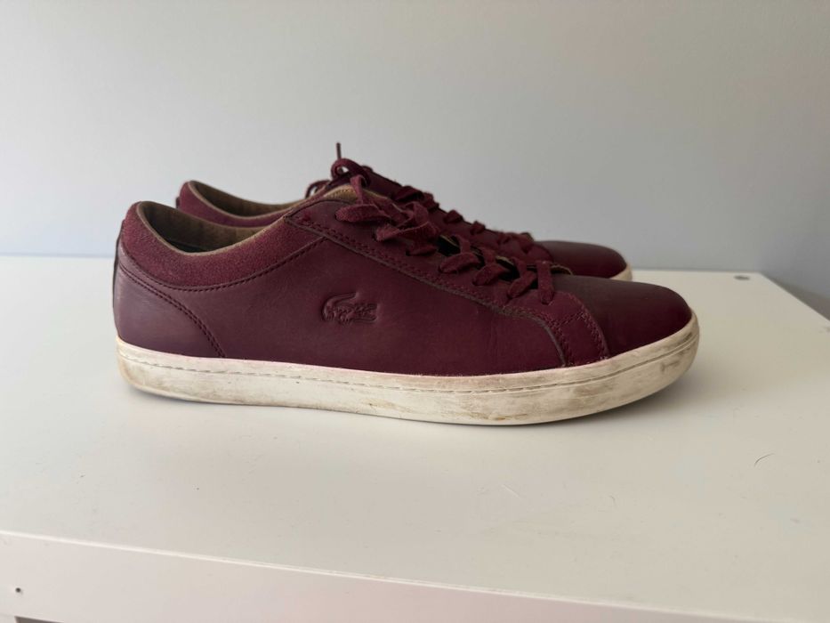 Buty Lacoste męskie eleganckie bordowe Stan BDB+, rozmiar 43