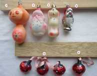 Елочная игрушка СССР 80 годов. Собака Гном Клубника Снеговик